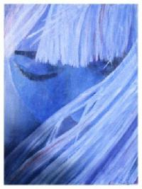 Blue Moon Acrylic on canvas Harriet Artist from Sydafrika sell art by Artdanish